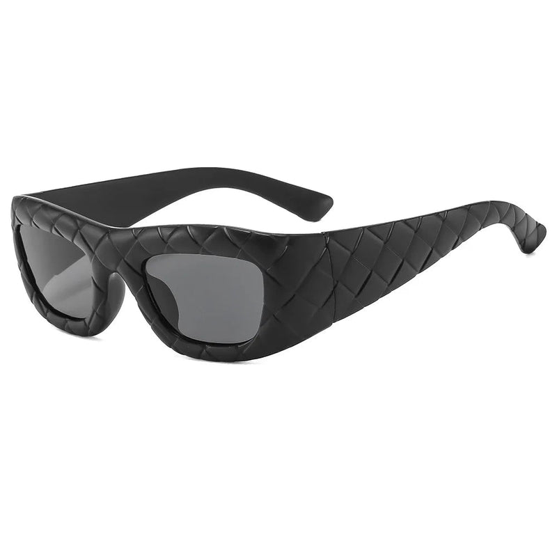 Square Sunglasses Stripe Frame Hip Hop Sun Glasses Unique Punk Shades Outdoor Eyewear