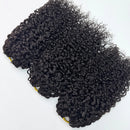 Kinky Curly Feather Hair Extensions Knotless Pre-Separated Crochet Hair Curly Hair Human Hair