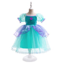 Little Girl Mermaid Dress Children Birthday Party Princess Cosplay Costume Ariel Halloween Fantasy Clothes