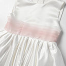 Girl Party Dress Kids Bow Flower Princess Clothes Elegant Evening Party Brithday White Dresses