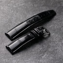 Handmade Strap 20MM 21MM 22MM Black Genuine Leather Soft Genuine Leather Strap for Mark Pilot Men's