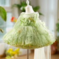 Flower Girl Dress Long Sleeve Pearls for Baby Kids Wedding Birthday Party Pageant Ball Gown