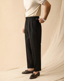 Men's Summer Straight Pants Loose Fitting Naples Casual Pants High Waisted Office Trousers Men