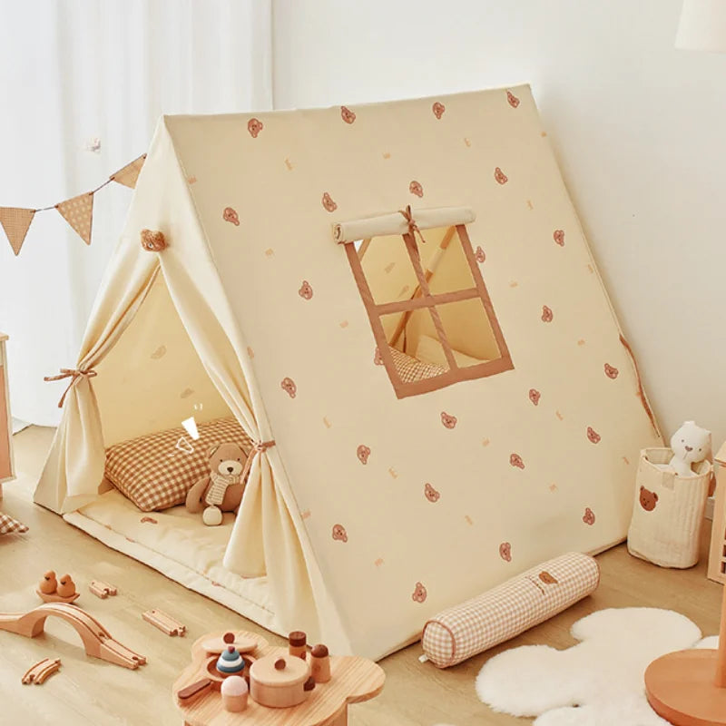 Folding Tent Children's Indoor Bedroom House Roof Top Tents Travel Beach Camping Tourist Shelter with Mat Children Gift Ideas