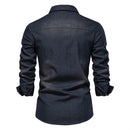 Denim Shirt Men Thin Casual Cowboy Shirts For Men Casual Slim Fit