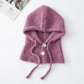 Wool Blend Knitted Hat Scarf Winter Warm One-Piece Neck Collar Beanies Hats for Women