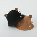 Cute Baby Bucket Hats Autumn Winter Corduroy Fleece Thicken Warm fisherman Caps For Boy Girl Outdoor Infant Kids Sun Hats