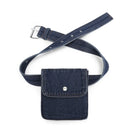 Denim waist bag with strap on a white background, Obroi