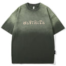 Men Gradient Washed Summer Loose Casual T-shirts Streetwear Oversize T Shirt