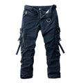Men Basic Cargo Pants Trouser Outdoor Casual Cotton Pants Male
