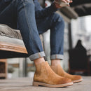 Men’s Luxury Original Leather Chelsea Boots British Style Ankle Boots Winter