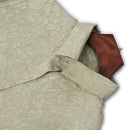 Shirt for Women Jacquard Crepe Lapel Elegant Retro Blouses Spring