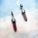 Authentic 925 Sterling Silver Hexagon with Imitation Amethyst Charm Pendant Gift For Women  DIY Jewelry