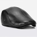 Men's leather hat winter Berets male warm Ear protection cap leather