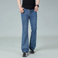 Jeans Men Men's Slim Fit Flared Jeans Blue Denim Pants Casual Loose Fit Trousers