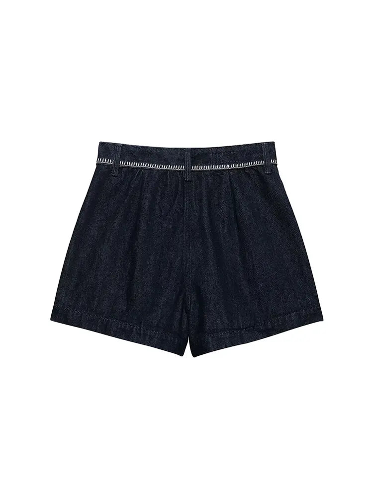 Summer Chic Denim Women Shorts Solid Short Pants Elegant Female Shorts