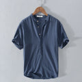 Linen Pullover Youth Breathable Versatile Summer Men Shirt