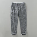 Linen Harem Pants Men Solid Casual Thin Breathable Trousers Spring
