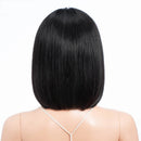 Black bob wig on a white background with 'Obroi' branding, Obroi