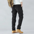 Men's Cargo Pants Straight Leg Stretch Tactical Trouser Male Military Outdoor Camping Casual