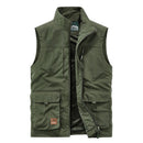 Spring and Autumn Men Casual Vest Solid Loose Multi-pocket Vest Outdoor Mountaineering Tactical Sports Top Men Clothing