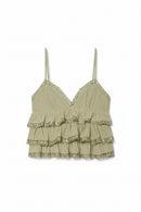 Light green lace-trimmed top on a white background, Obroi