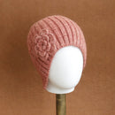 Flower Knitted Hat Wool Beanie Hat Keep Warm Ear Protection Crochet Caps Gifts for Winter Girls Women Outdoor
