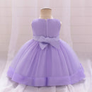 Toddler Girl Bow Princess Dress for Baby Tulle Summer Sleeveless Party Dresses Birthday Kids Clothing