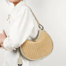 Women Grass Weaving Shoulder Bag Handbag Totes Underarm Crossbody Bag
