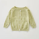 Autumn Children's Thin Knitted Sweater Cardigan Girl Breathable Soft Coats Toddler