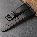 Handmade Fit Pilot Head Strap Men Bracelet Genuine Leather Watchband