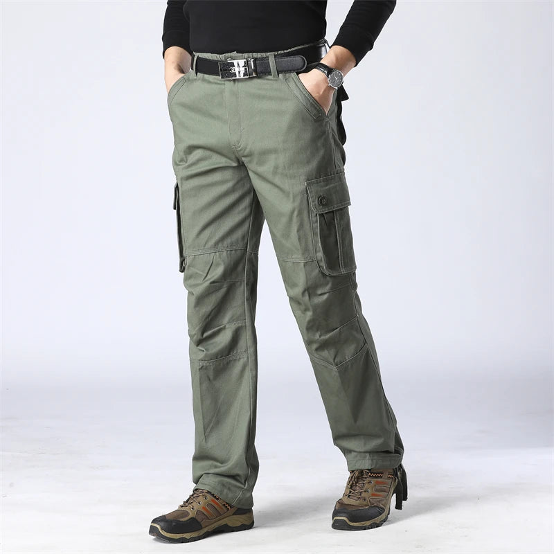 Men Spring Autumn Cargo Pants Men Casual Cotton Military Trousers Pants Men Outwear Tactical Trousers Pants Male