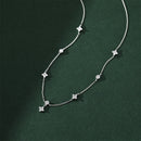 925 Sterling Silver Choker Necklace Moissanite Pendant Necklaces for Women Jewelry Gift