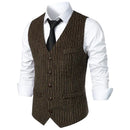 Formal Vest for Men Suits Wedding Waistcoat Vintage Striped Medieval Mens Dress Vest