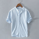 Linen Pullover Youth Breathable Versatile Summer Men Shirt
