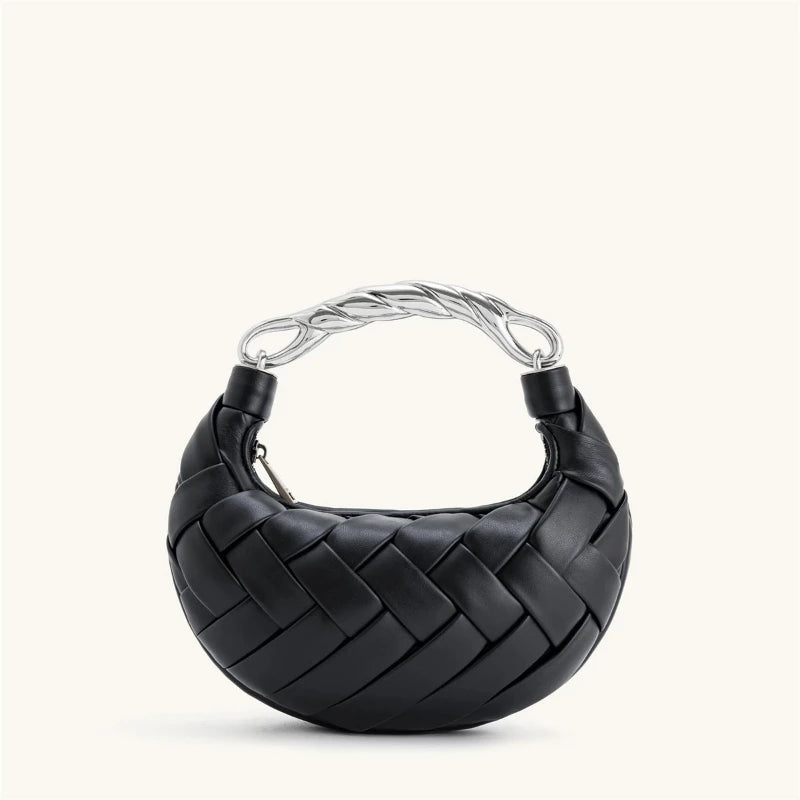 Women's Casual Small Handbag Designer Hand-woven Luxury Matte Texture Crossbody Bag