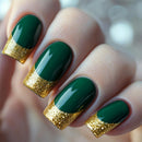 24 pieces of multi-color flower French stripes with butterfly, star and planet patterns, detachable false nails, pressed nails,