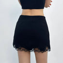 Lace Splicing Bag Hip Half Body Skirt Women Summer Short Skirt