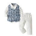 Baby Boys Clothes Gentleman Formal Suits Birthday Shirt Trousers Handsome 3pcs Sets