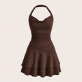 Casual Shoulder-baring Neckline Party Dress Spring Summer Women's Clothing