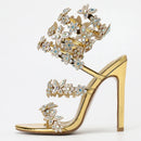Summer Designer Butterfly-knot Crystal Sandals