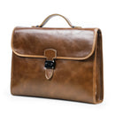 Brown leather briefcase on a white background, Obroi
