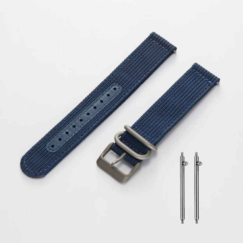 Quick Release Watch Bands with Titanium Clasp Waterproof Bracelet Nylon Leather Watch Titanium Buckle Strap for Men