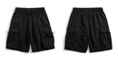Retro Multi Pocket Tooling Casual Shorts Mens Loose Vintage Drawstring Pants for Summer
