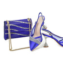 Bag Set Ladies Shoe with Matching Bag Set Rhinestone Designer Shoes Women Luxury Pumps