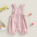0-24M Lovely Baby Girls Boys Romper Shorts Sleeveless Suspenders Jumpsuits