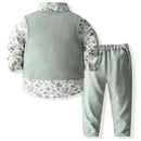 Children Sets Boy Formal Dress Children Floral Shirt Suit Boy Children Dresses