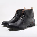 Retro Handmade High Top Casual  Boots New Arrival round Toe Briti Sle ort Boots Leather oes Wear Resistant Low ...