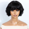 Bob Wig With Bangs Glueless Lace Short Wave Bob Wig Natural Bob Wig Human Hair Body Wave Bob Wigs