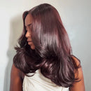 Per Cut black Wigs Human Hair Wear Colored Layered Body Wave Human Wig Density